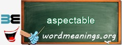 WordMeaning blackboard for aspectable